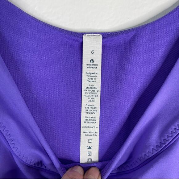 Lululemon purple Ra Ta Ta topper cinch athletic activewear tank top 6 - Picture 5 of 9